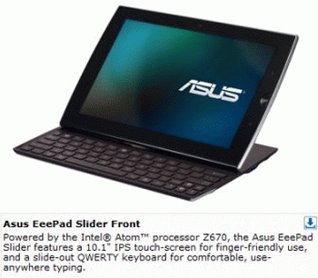 asus eee pad slider